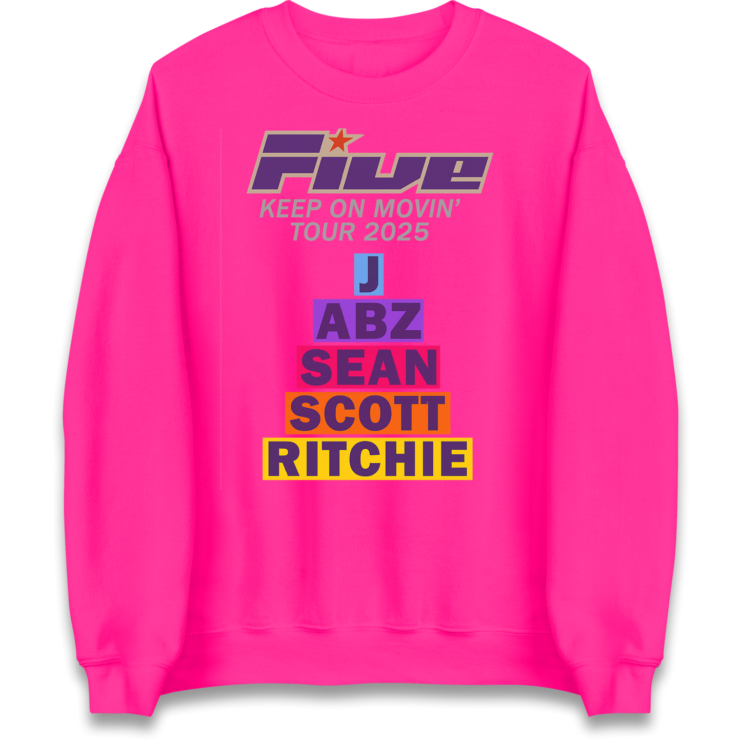 Five Keep On Movin' Tour 2025 Sweatshirt