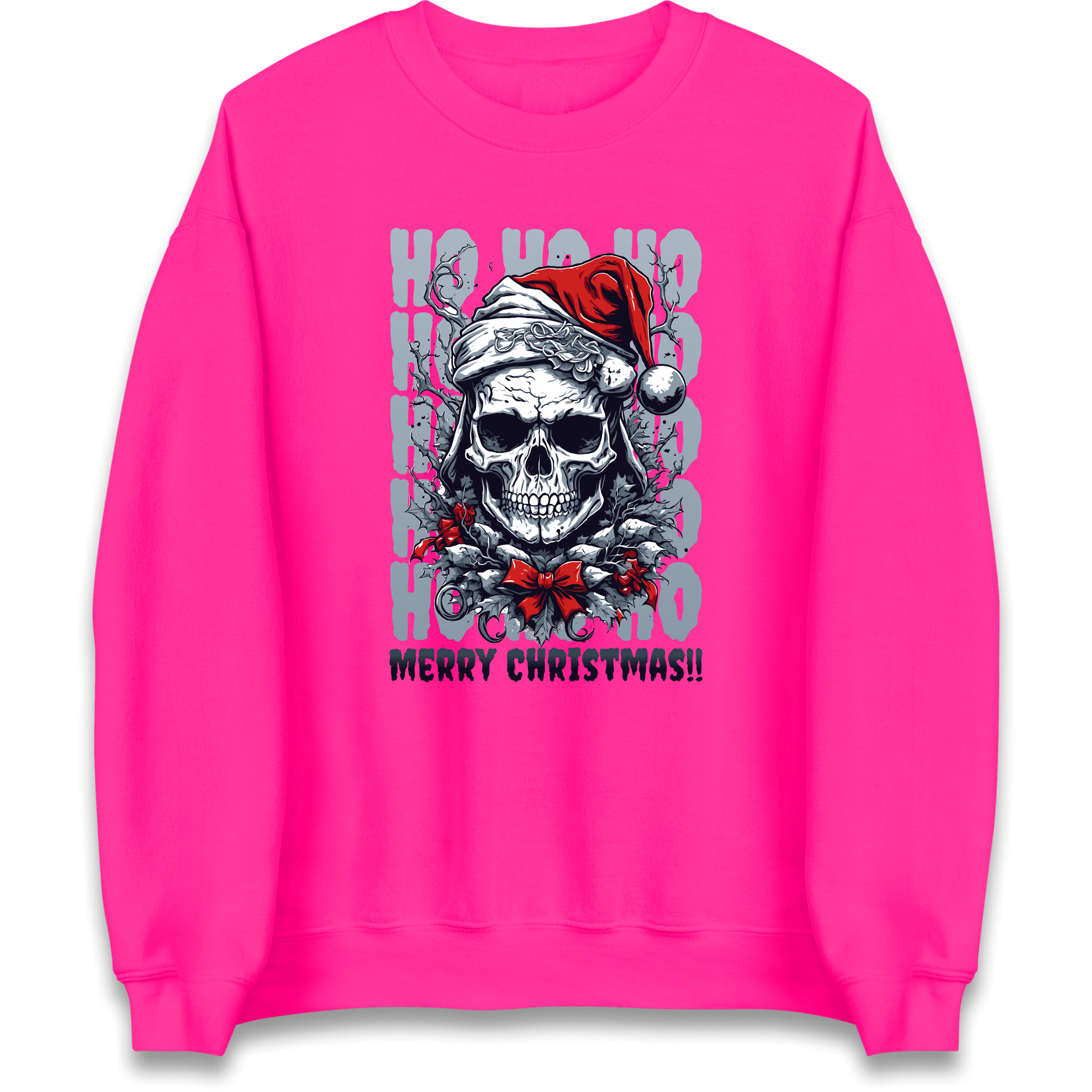 HO HO HO Santa Skelington Christmas Sweatshirt