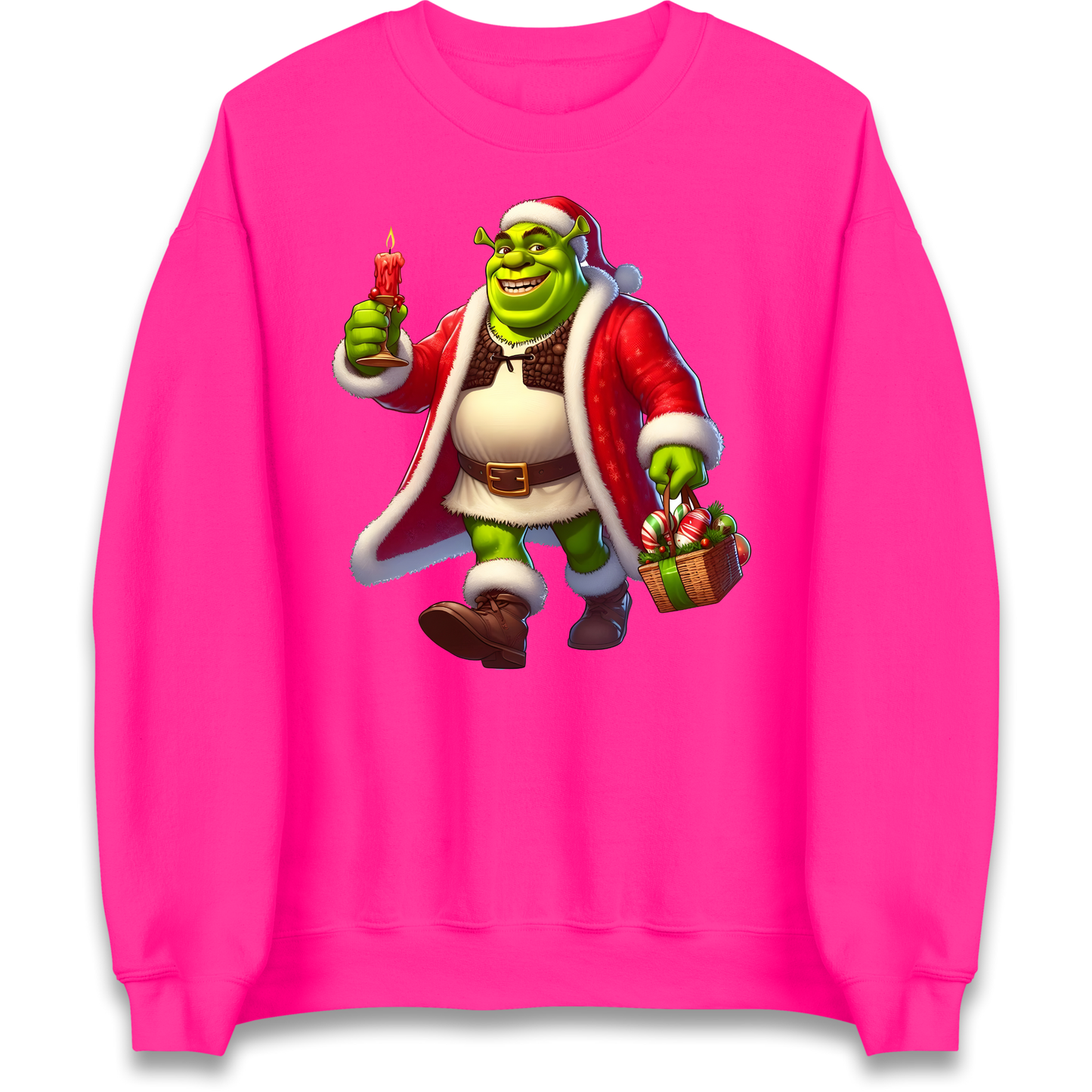 Shrek Santa Candle Sweatshirt