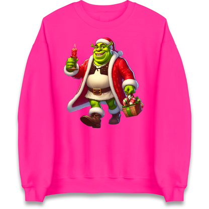 Shrek Santa Candle Sweatshirt