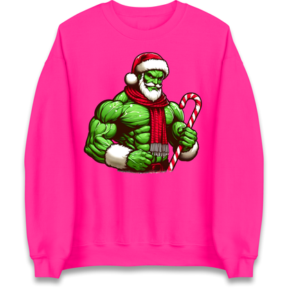 The Hulk Candy Cane Santa Sweatshirt