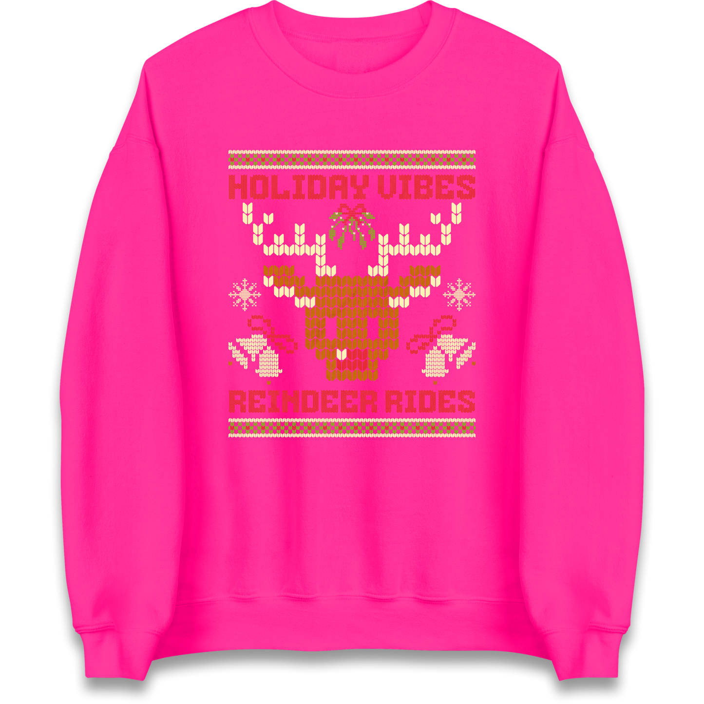 Holiday Vibes Reindeer Rides Christmas Sweatshirt