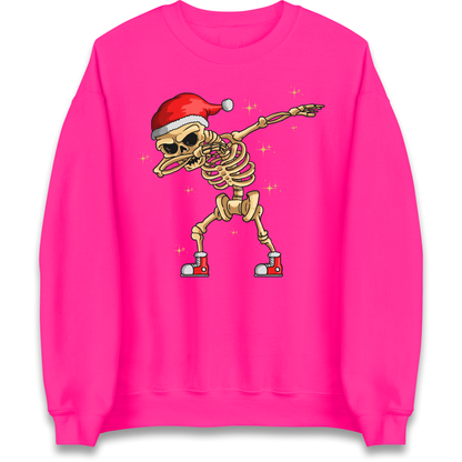 Santa Skellington Dabbing Christmas Sweatshirt