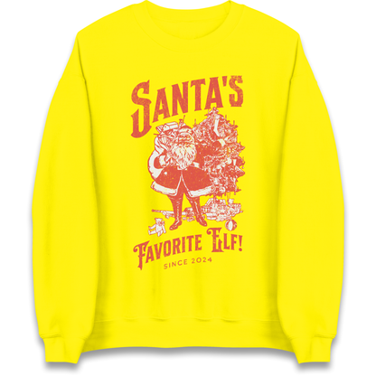 Santas Favourite Elf Christmas Sweatshirt
