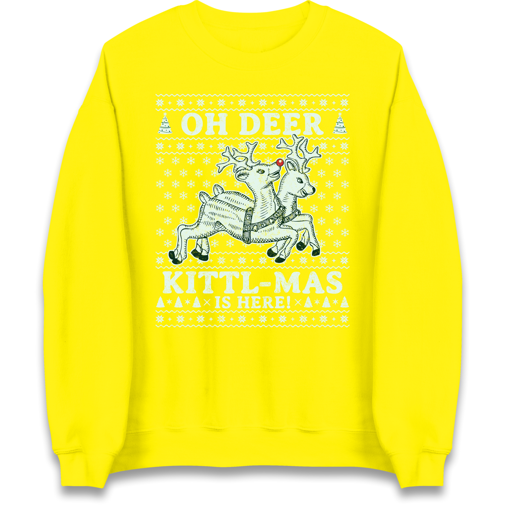 Oh Deer Kittl Mas Is Here Christmas Sweatshirt