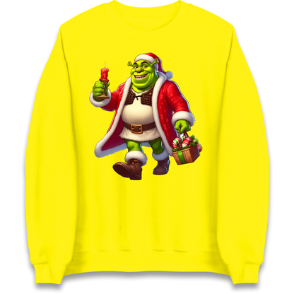 Shrek Santa Candle Sweatshirt