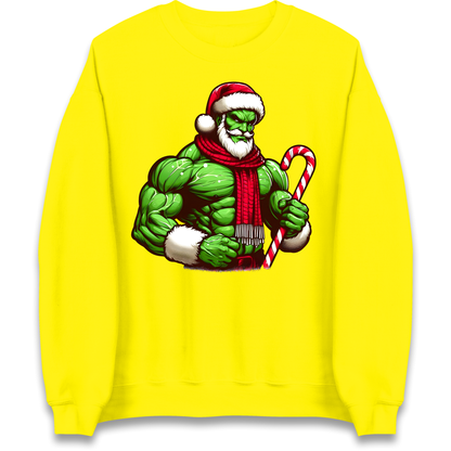 The Hulk Candy Cane Santa Sweatshirt