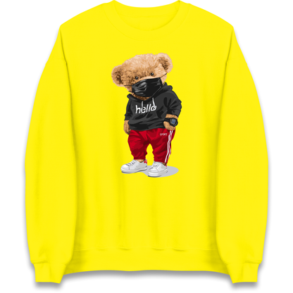 Teddy Bear Hello Streetwear Sweatshirt