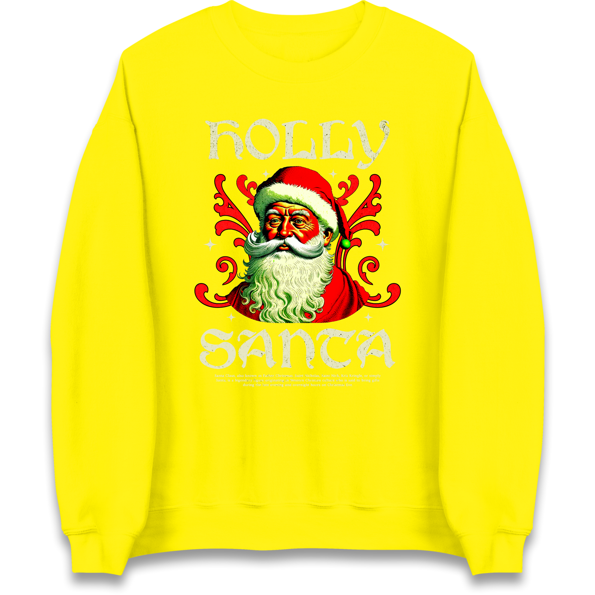 Holly Santa Christmas Sweatshirt