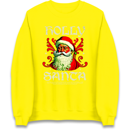 Holly Santa Christmas Sweatshirt