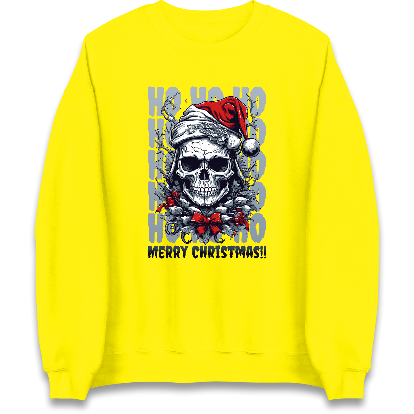 HO HO HO Santa Skelington Christmas Sweatshirt