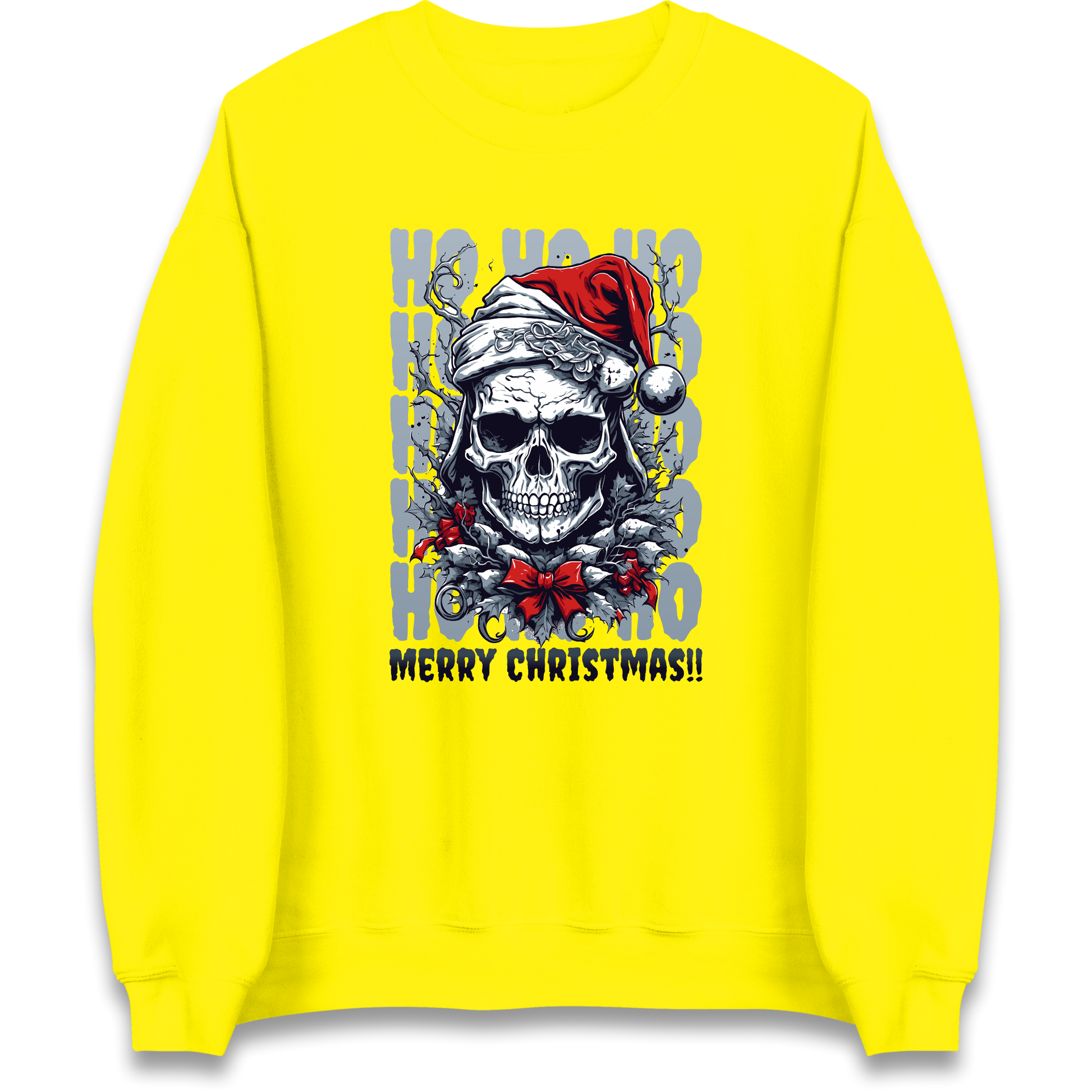 HO HO HO Santa Skelington Christmas Sweatshirt