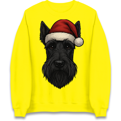 Scottish Terrier Face Christmas Sweatshirt