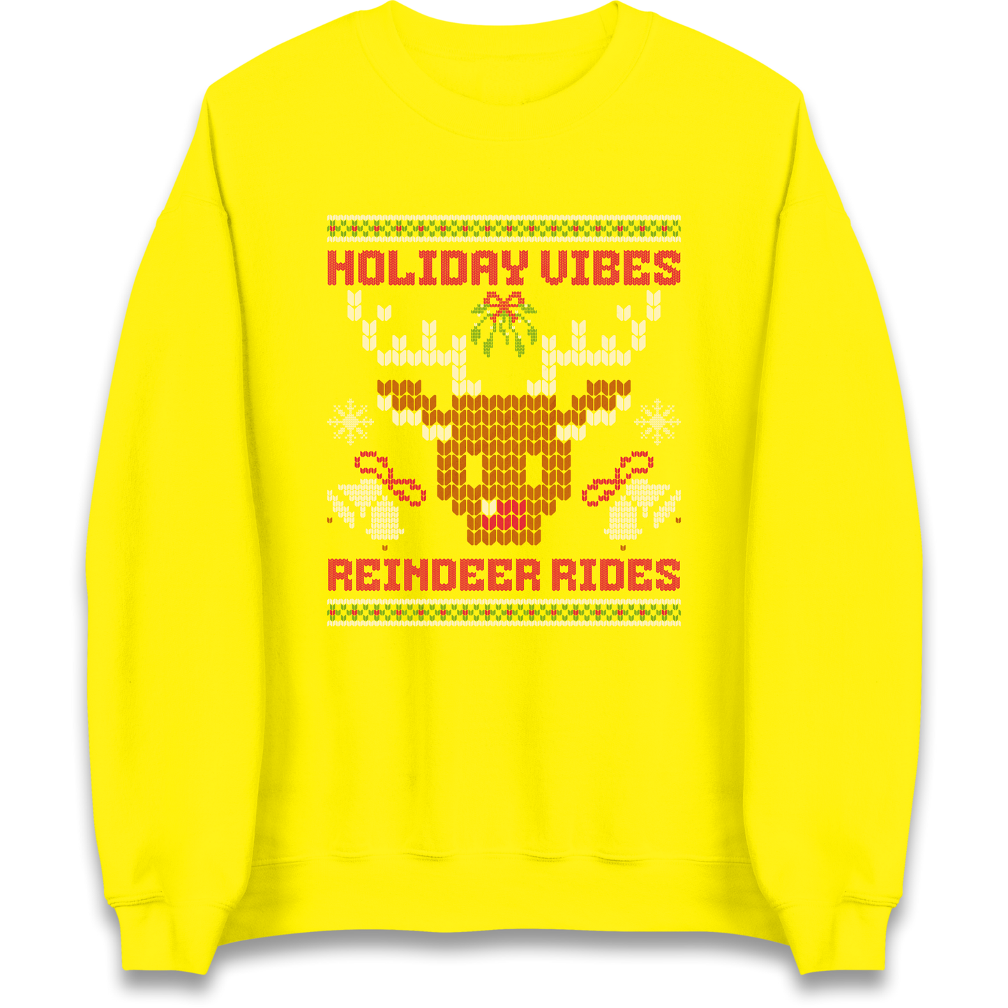 Holiday Vibes Reindeer Rides Christmas Sweatshirt