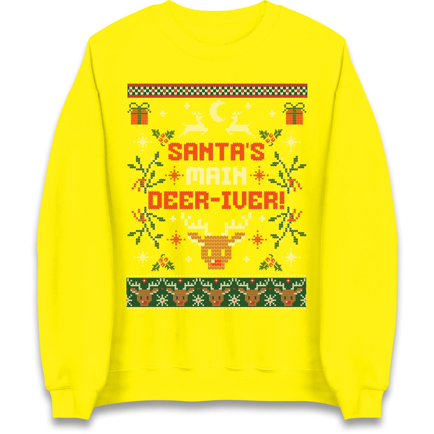 Santas Main Deer iver Christmas Sweatshirt