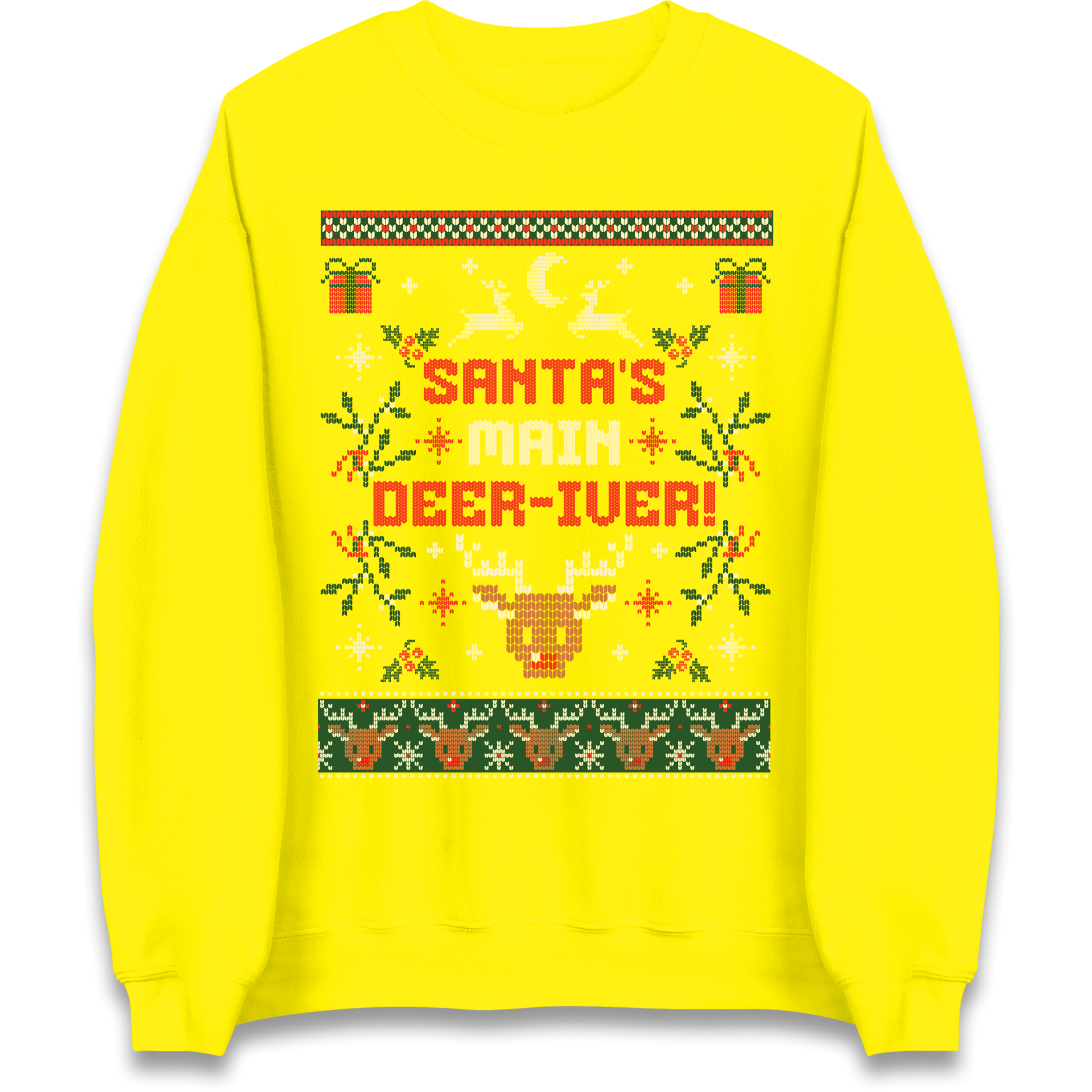 Santas Main Deer iver Christmas Sweatshirt