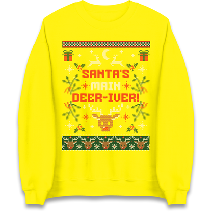 Santas Main Deer iver Christmas Sweatshirt