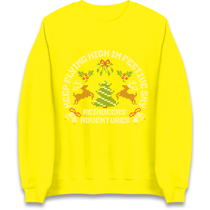 Keep Flying High In Festive Sky Christmas Sweatshirt