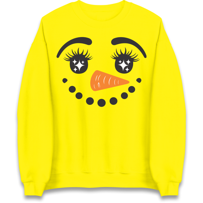 Snowman Face Christmas Sweatshirt