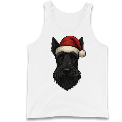 Scottish Terrier Face Christmas Tank Top