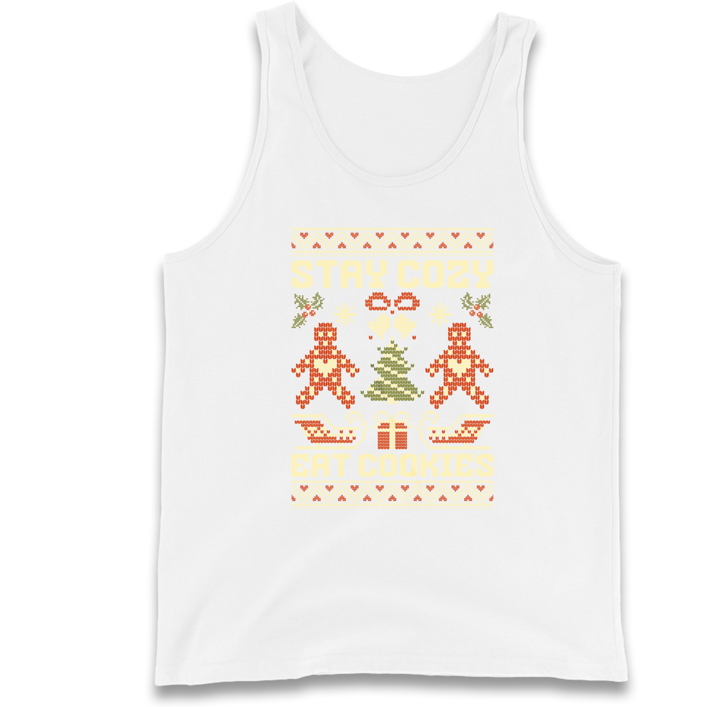 Stay Cozy Eat Cookies Christmas Tank Top