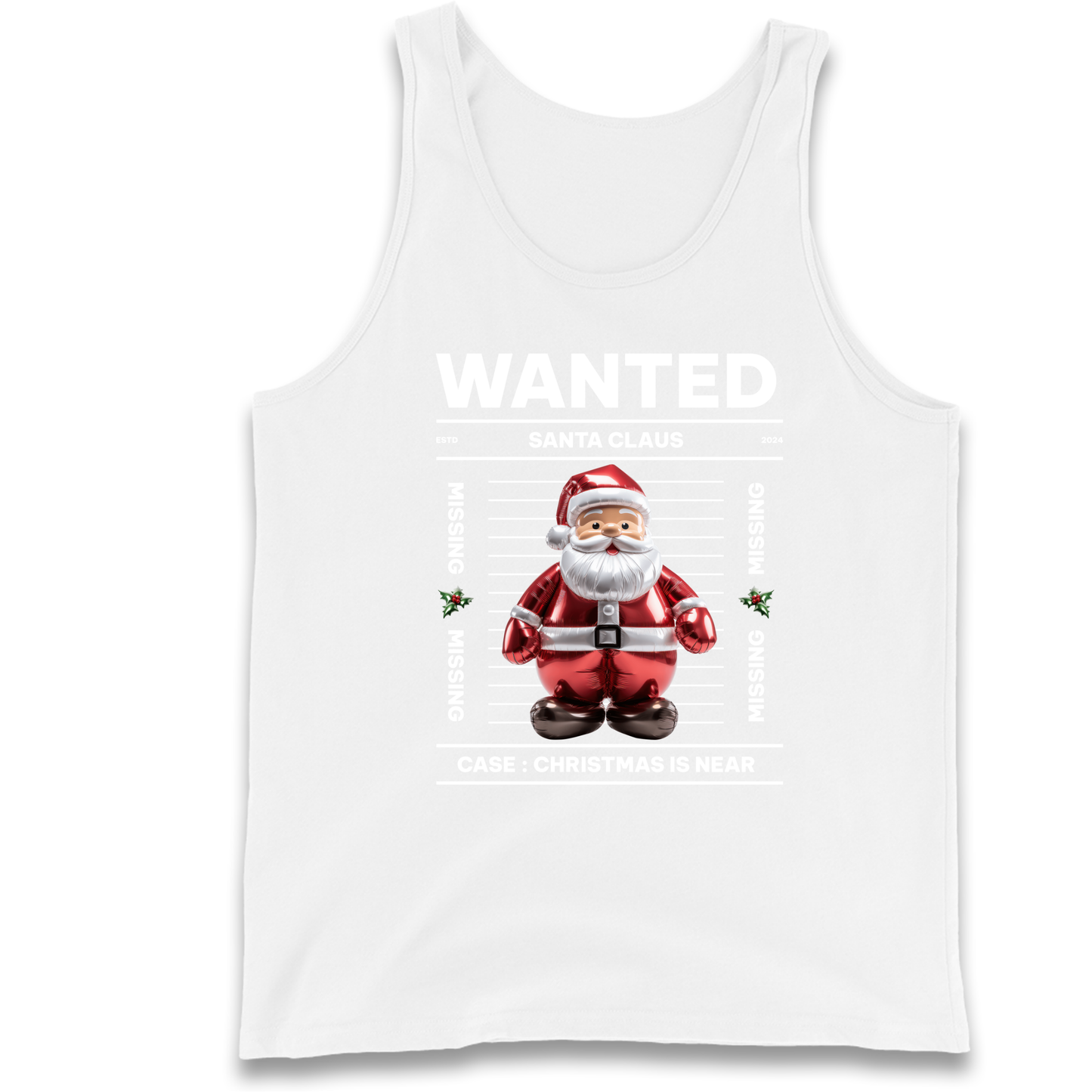 Wanted Santa Claus Christmas Tank Top