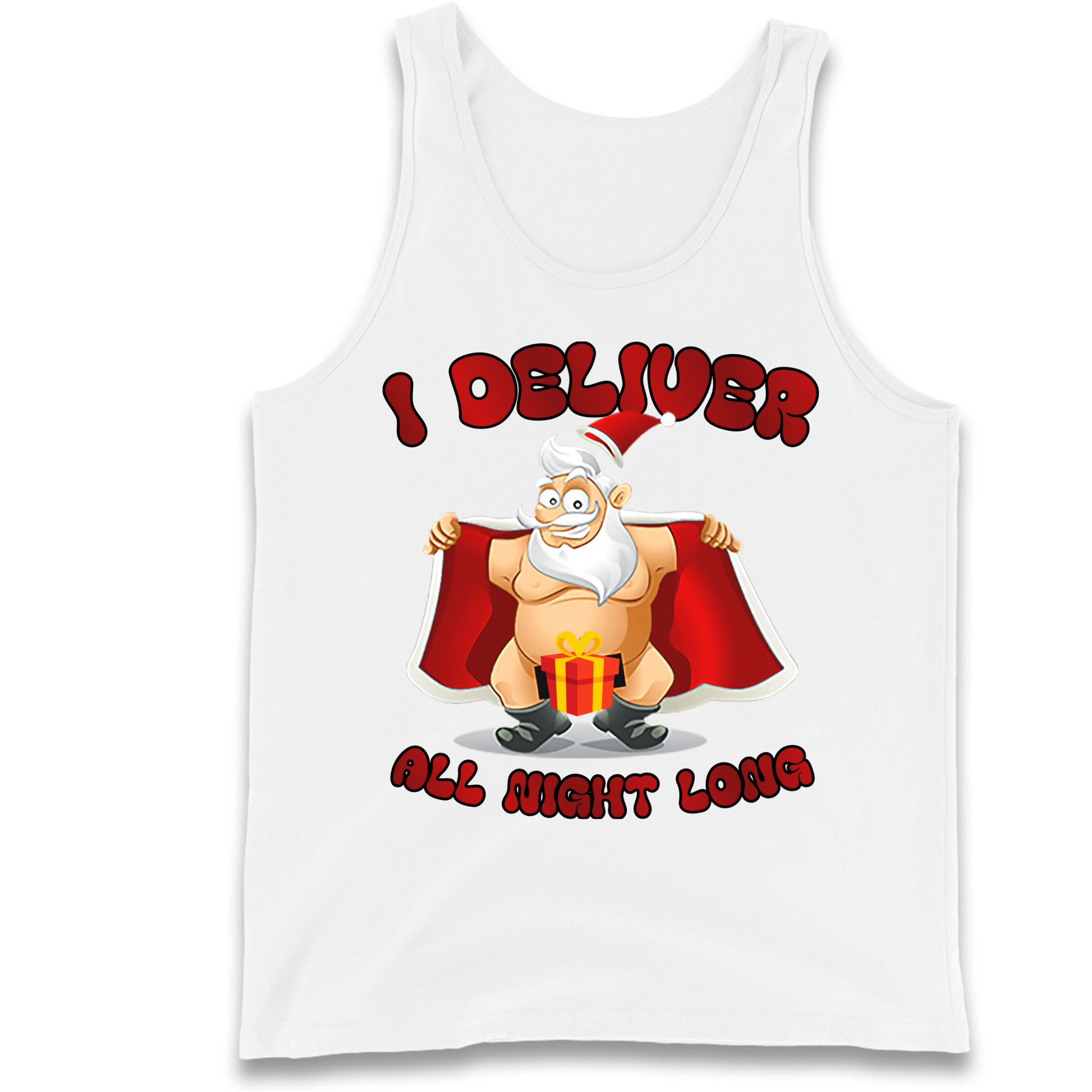 Santa Claus I Deliver All Night Long Christmas Tank Top