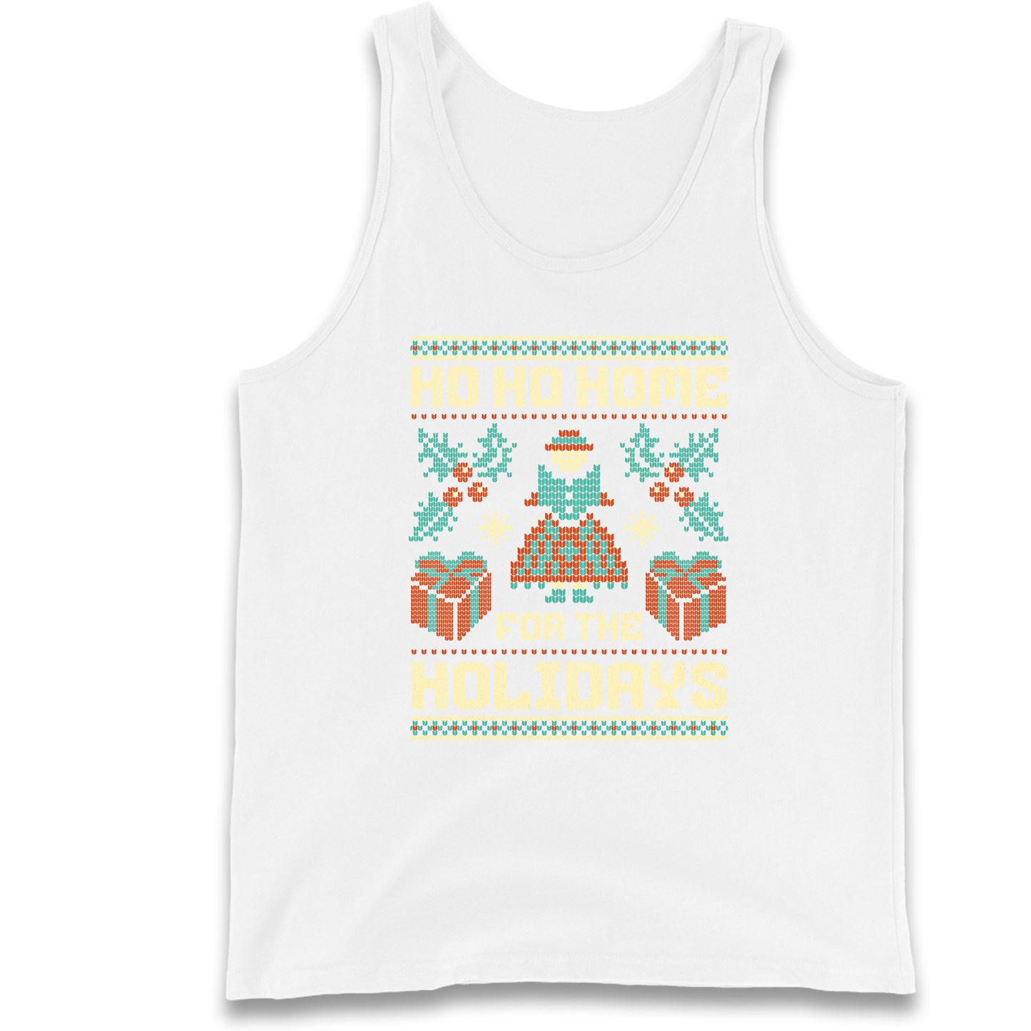 HO HO Home For the Holidays Christmas Tank Top