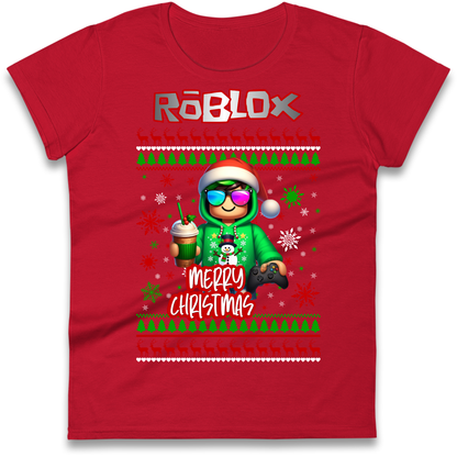 Roblox Merry Christmas Ladies Shirt