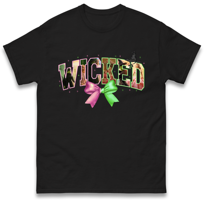 Wicked Pink and Green Bow T Shirt