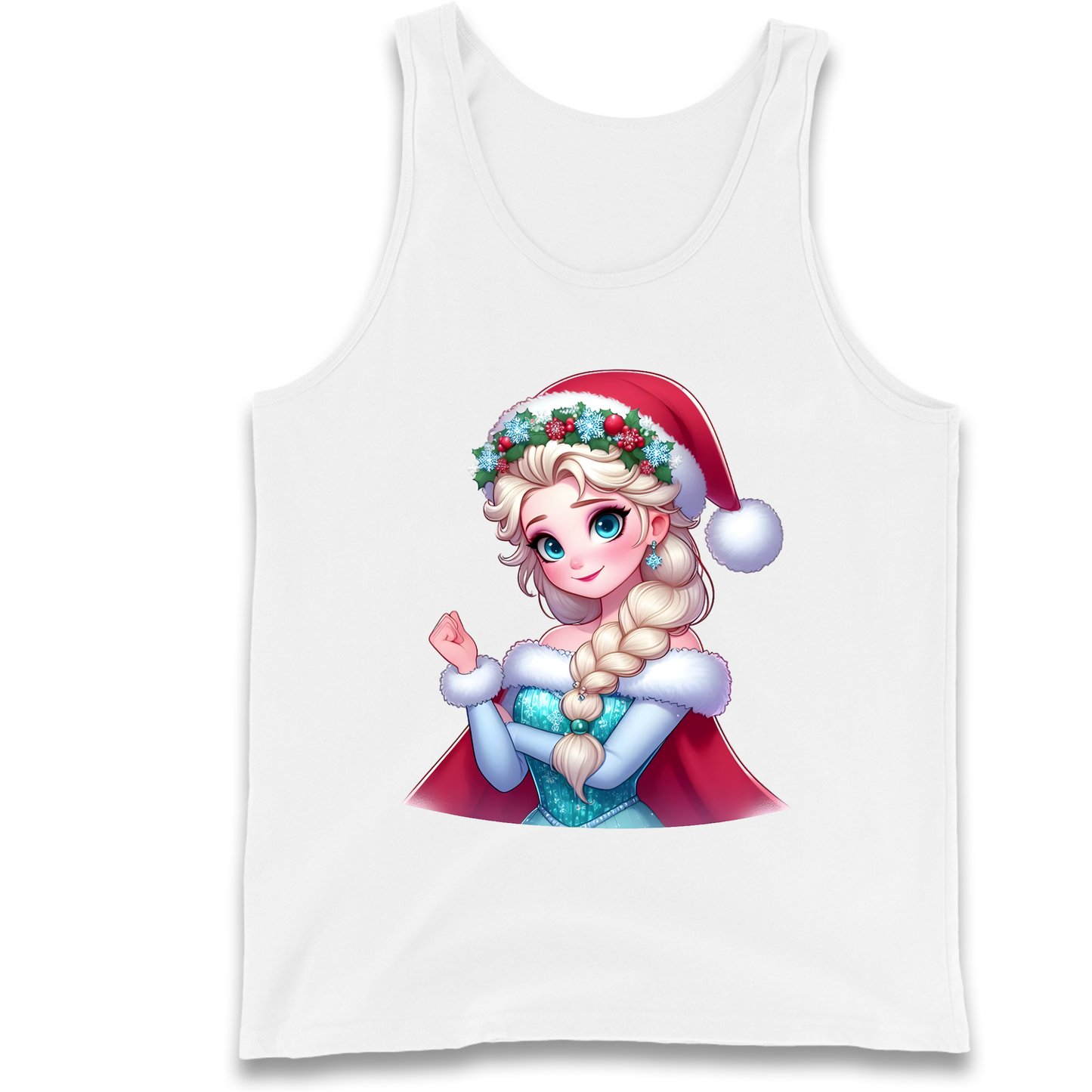 Elsa Frozen Santa Tank Top