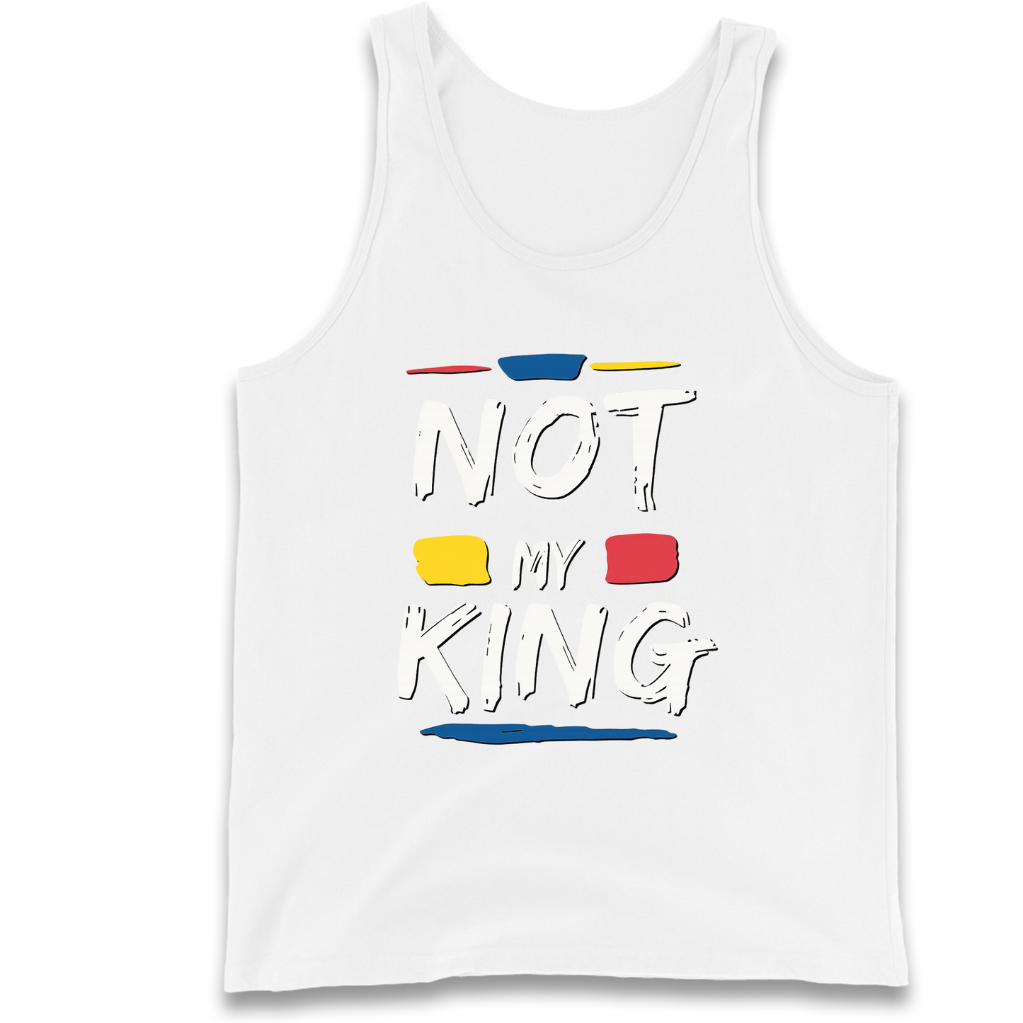 Not My King Slogan Tank Top