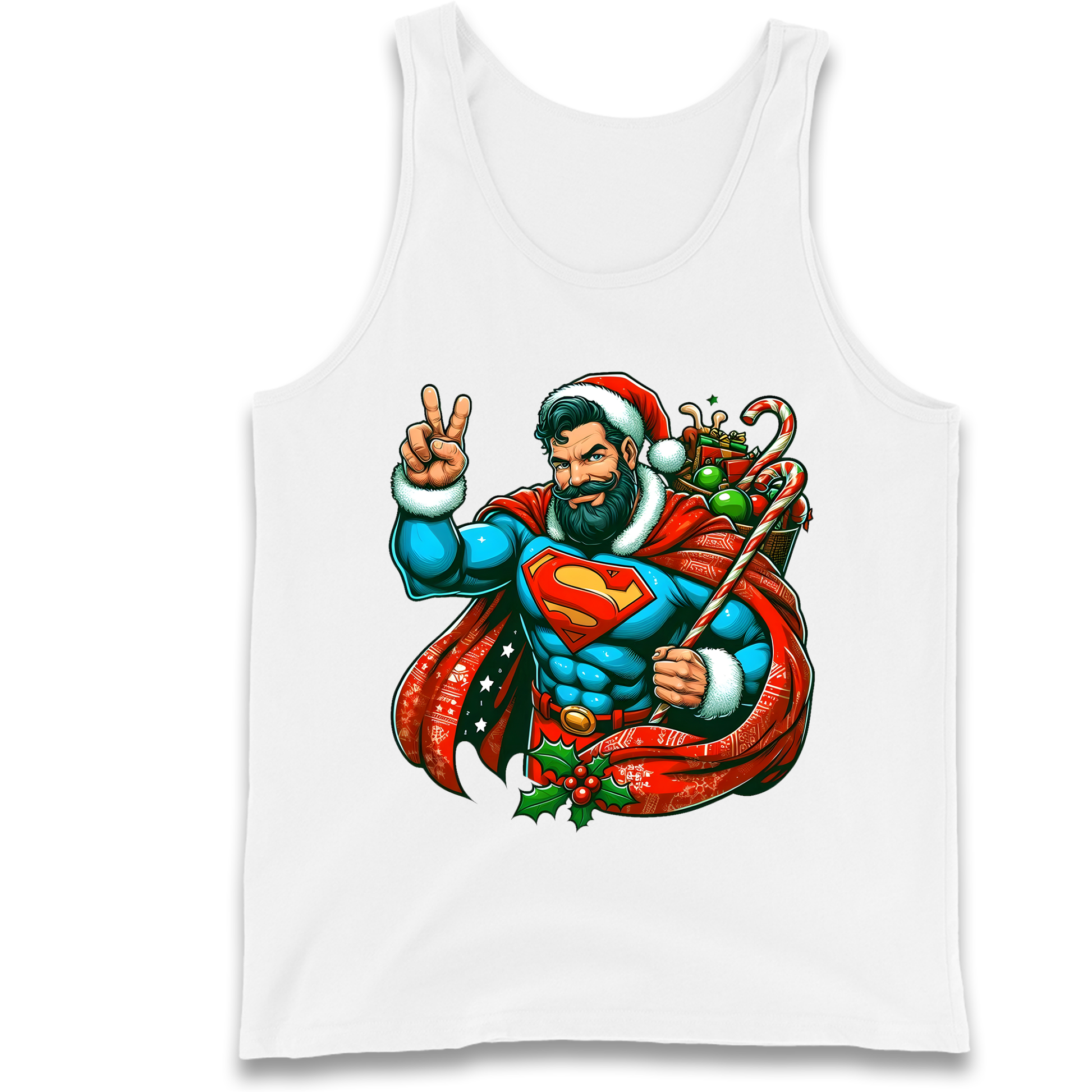 Superman Santa Tank Top