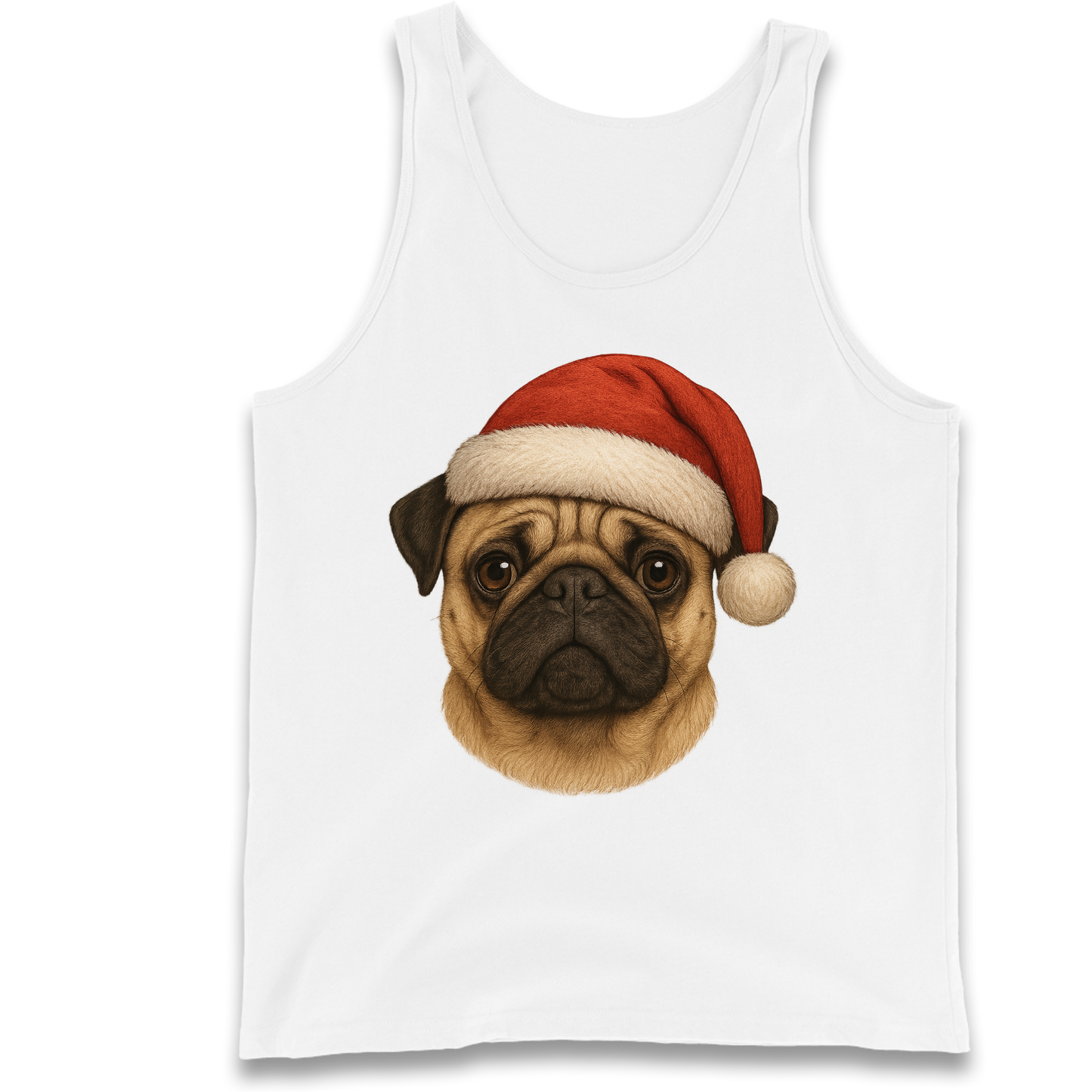 Pug Face Christmas Tank Top