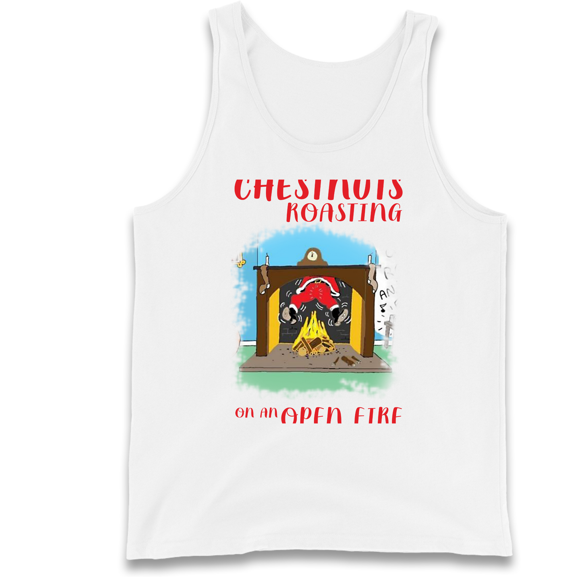 Chestnuts Roasting On An Open Fire Christmas Tank Top