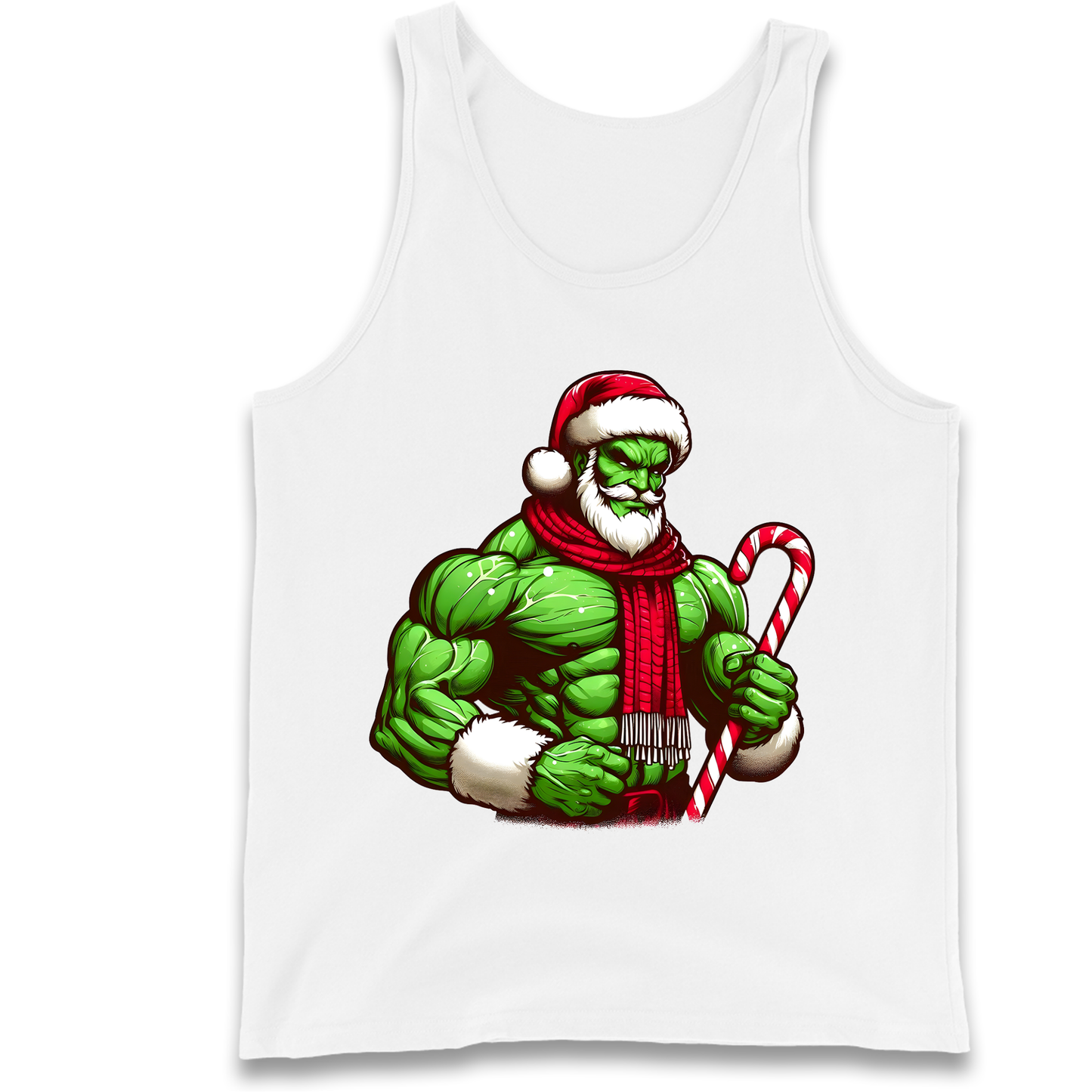 The Hulk Candy Cane Santa Tank Top