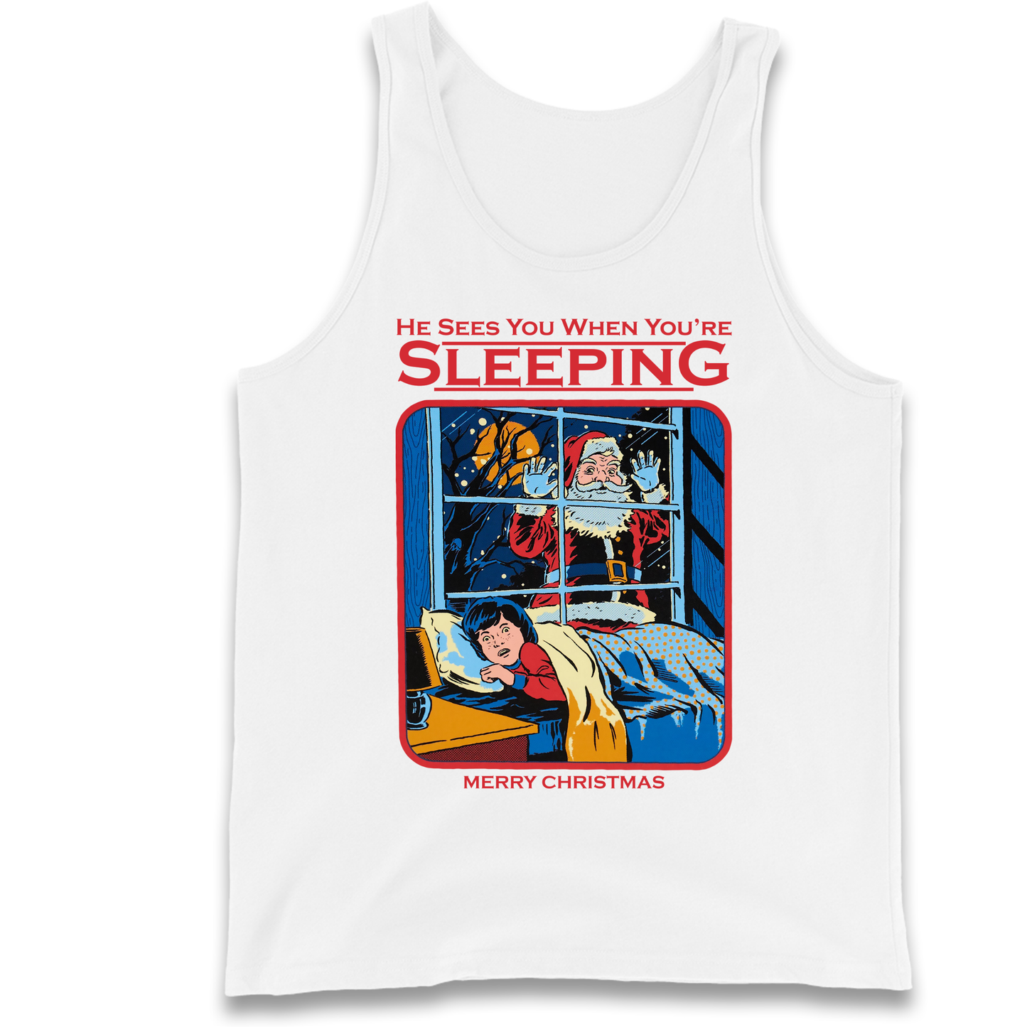 Creepy Santa Claus Christmas Tank Top