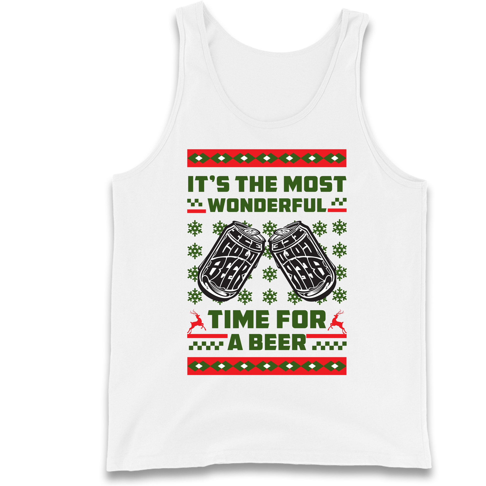 Its The Most Wonderful Time For A Beer Christmas Tank Top