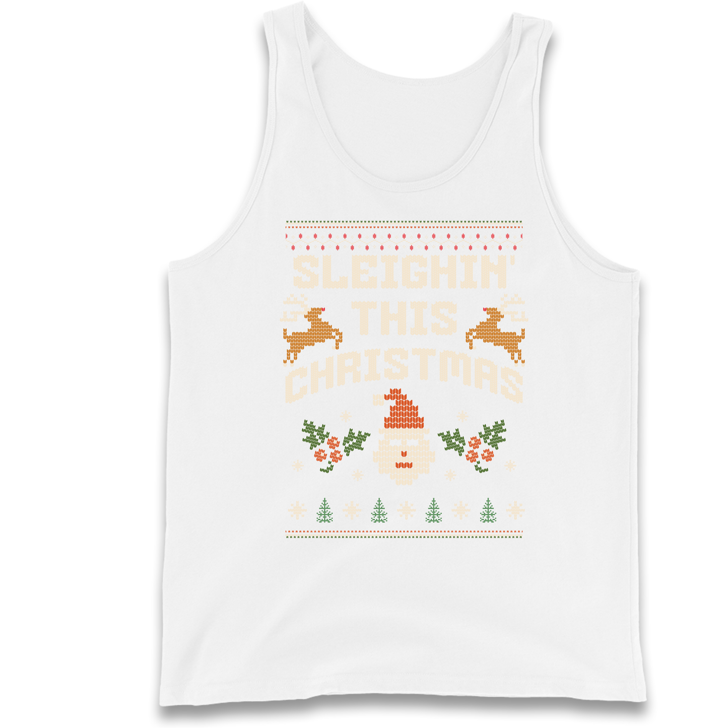 Sleighin This Christmas Christmas Tank Top