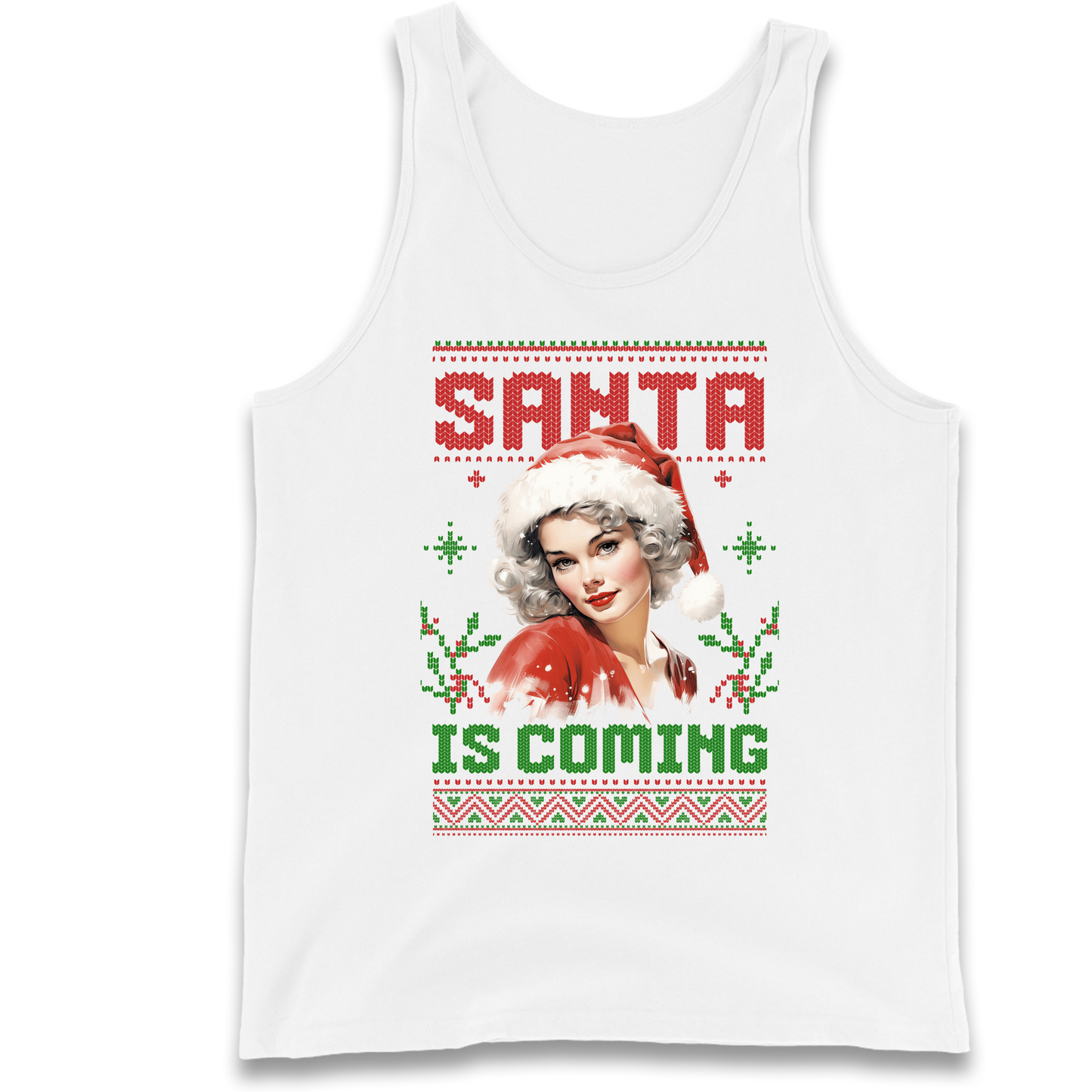 Santa is Coming Christmas Tank Top