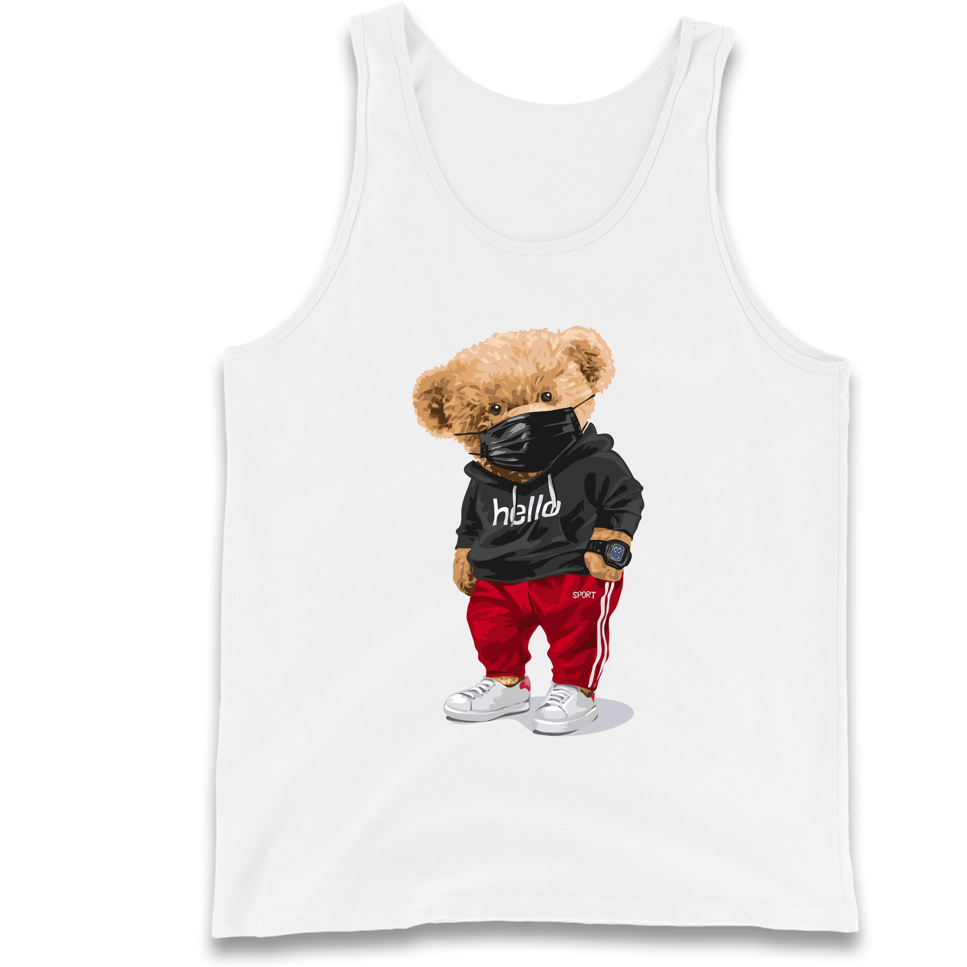 Teddy Bear Hello Streetwear Tank Top