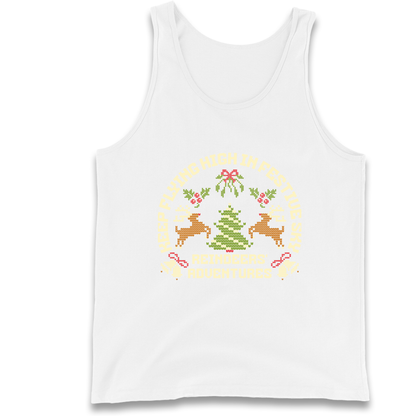Keep Flying High In Festive Sky Christmas Tank Top