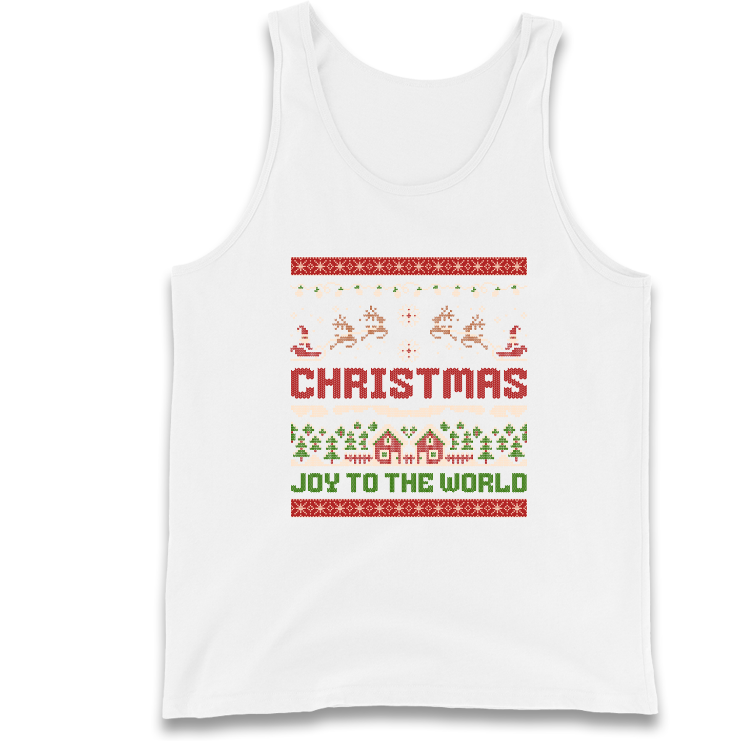 Christmas Joy to the World Christmas Tank Top