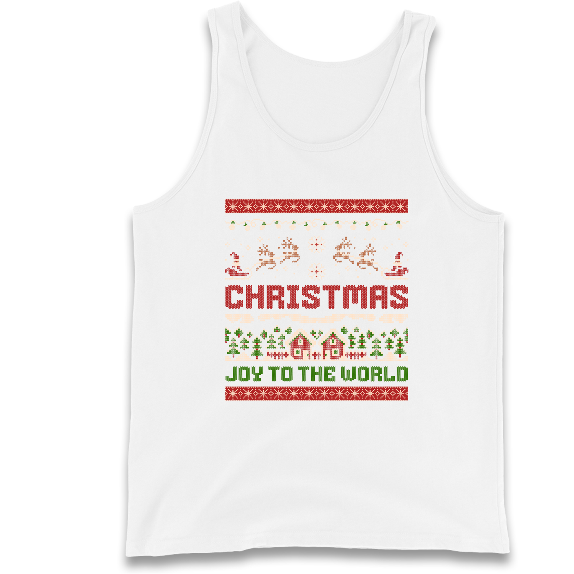 Christmas Joy to the World Christmas Tank Top
