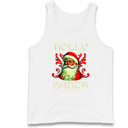 Holly Santa Christmas Tank Top