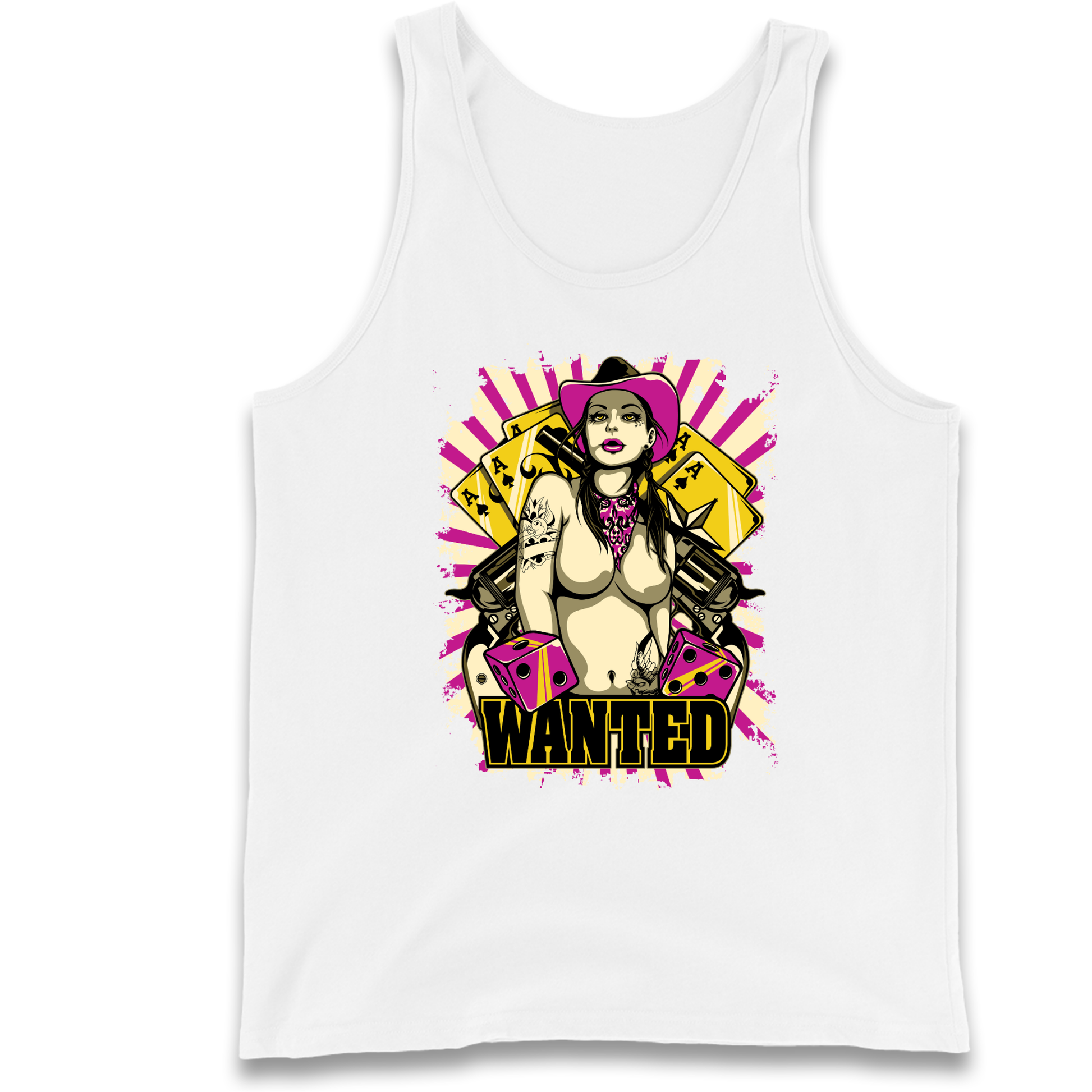 Wanted Ace Of Spades Tank Top
