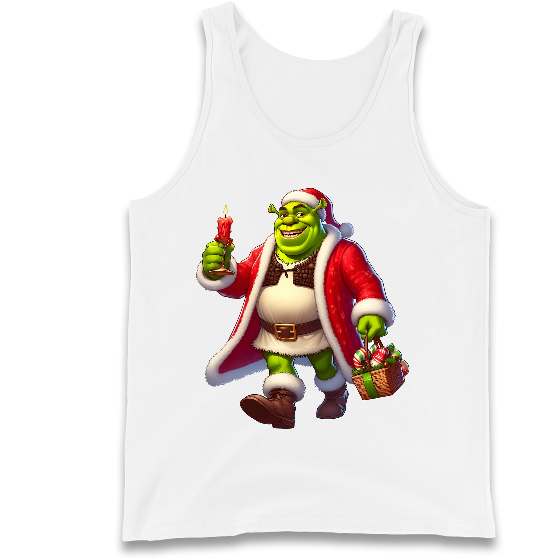 Shrek Santa Candle Tank Top