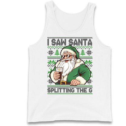 Santa Splitting The G Tank-Top