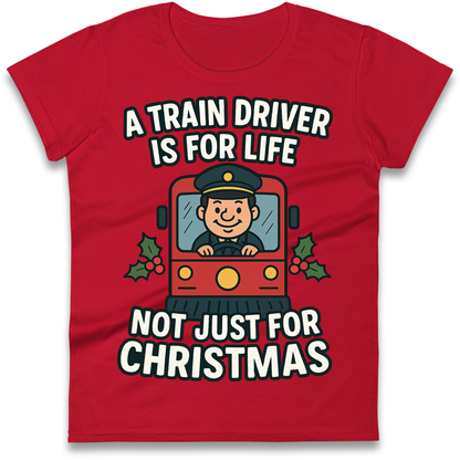 Train Driver Christmas Ladies Shirt