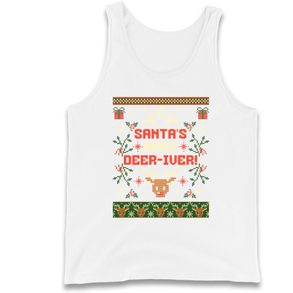 Santas Main Deer iver Christmas Tank Top